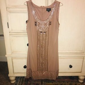 Adrianna Papell Beaded Evening Cocktail Dress